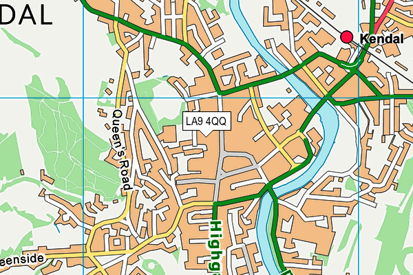 LA9 4QQ map - OS VectorMap District (Ordnance Survey)
