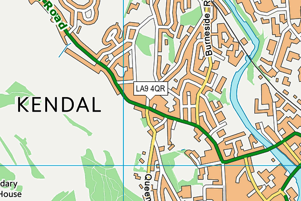 LA9 4QR map - OS VectorMap District (Ordnance Survey)