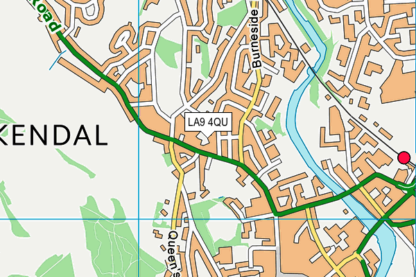 LA9 4QU map - OS VectorMap District (Ordnance Survey)