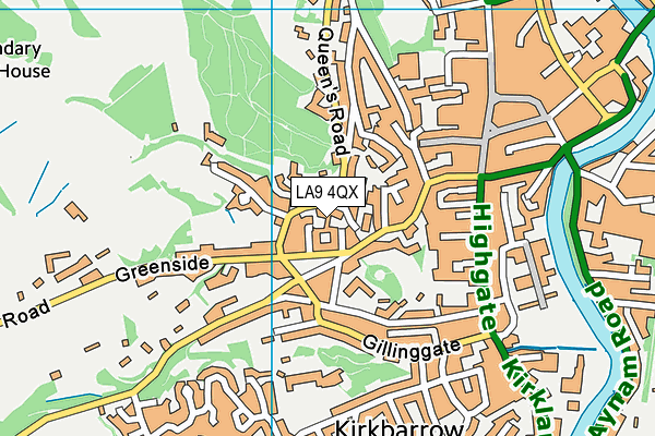 LA9 4QX map - OS VectorMap District (Ordnance Survey)
