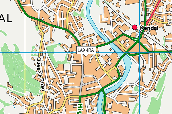 LA9 4RA map - OS VectorMap District (Ordnance Survey)