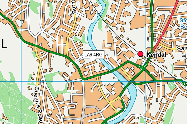 LA9 4RG map - OS VectorMap District (Ordnance Survey)