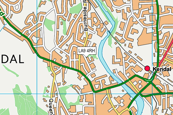 LA9 4RH map - OS VectorMap District (Ordnance Survey)