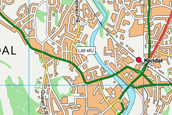 LA9 4RJ map - OS VectorMap District (Ordnance Survey)