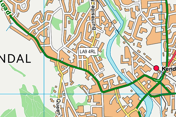 LA9 4RL map - OS VectorMap District (Ordnance Survey)