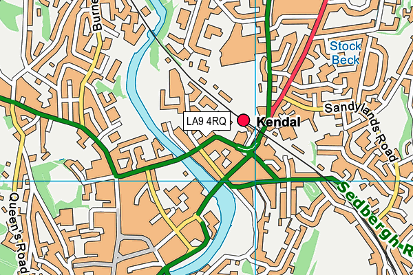 LA9 4RQ map - OS VectorMap District (Ordnance Survey)