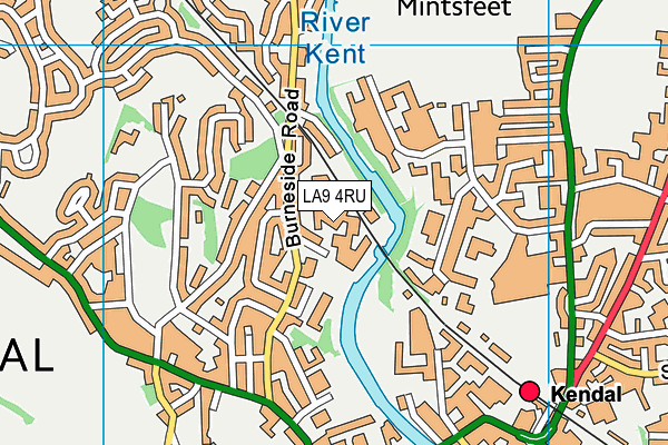 LA9 4RU map - OS VectorMap District (Ordnance Survey)