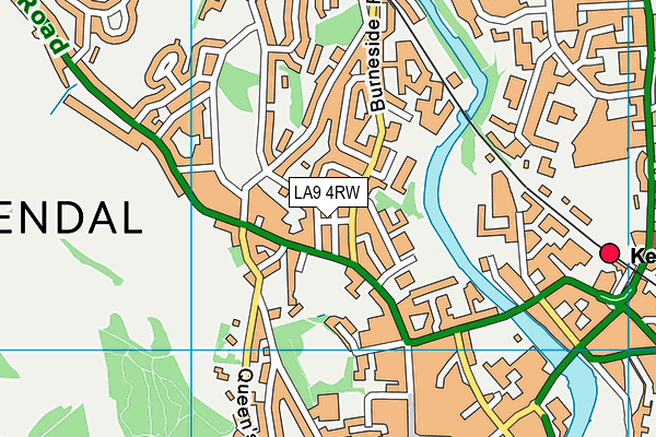 LA9 4RW map - OS VectorMap District (Ordnance Survey)