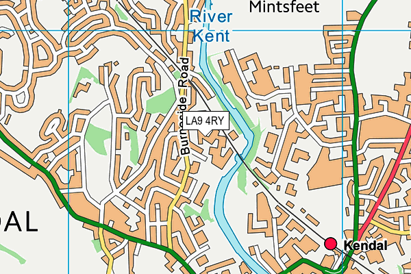 LA9 4RY map - OS VectorMap District (Ordnance Survey)