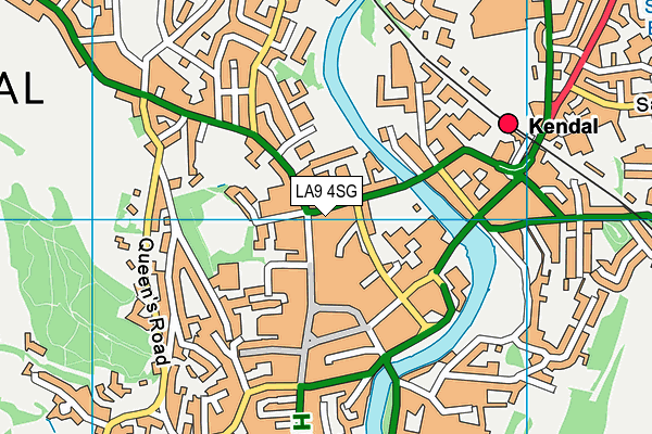 LA9 4SG map - OS VectorMap District (Ordnance Survey)