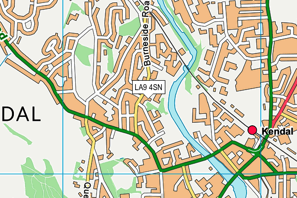 LA9 4SN map - OS VectorMap District (Ordnance Survey)