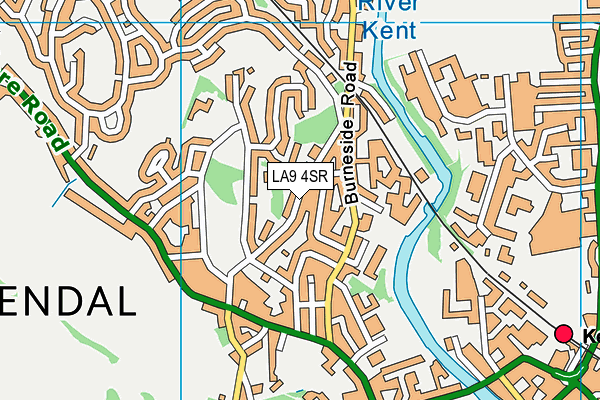 LA9 4SR map - OS VectorMap District (Ordnance Survey)