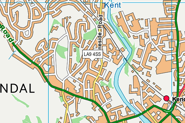 LA9 4SS map - OS VectorMap District (Ordnance Survey)