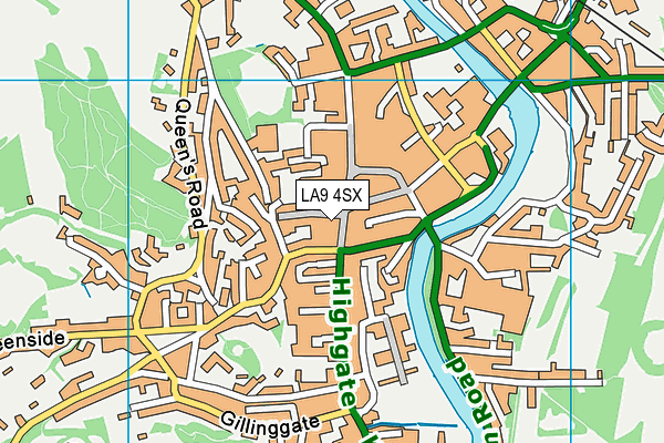 LA9 4SX map - OS VectorMap District (Ordnance Survey)
