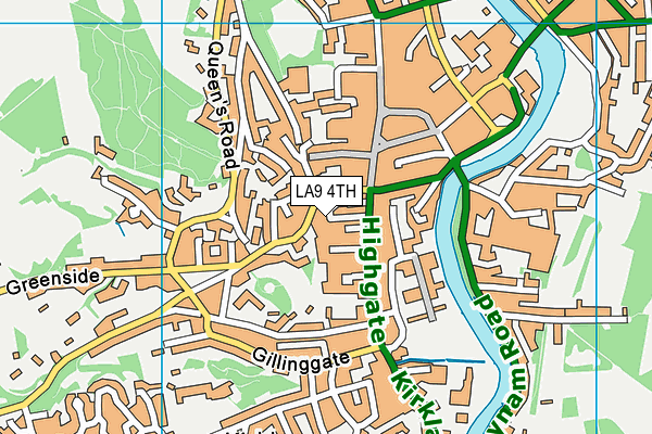LA9 4TH map - OS VectorMap District (Ordnance Survey)