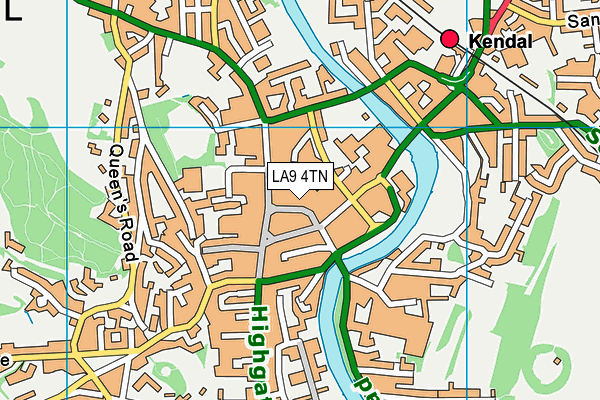 LA9 4TN map - OS VectorMap District (Ordnance Survey)