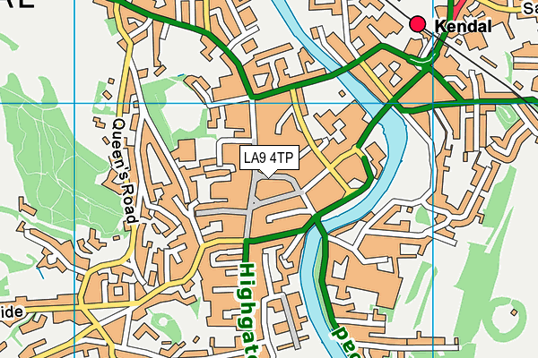LA9 4TP map - OS VectorMap District (Ordnance Survey)