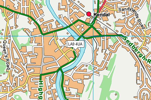 LA9 4UA map - OS VectorMap District (Ordnance Survey)