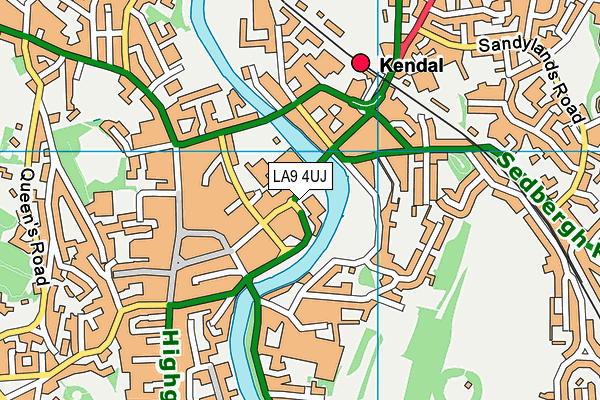 LA9 4UJ map - OS VectorMap District (Ordnance Survey)