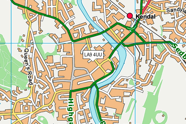 LA9 4UU map - OS VectorMap District (Ordnance Survey)