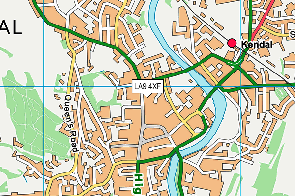 LA9 4XF map - OS VectorMap District (Ordnance Survey)