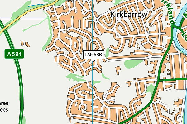LA9 5BB map - OS VectorMap District (Ordnance Survey)