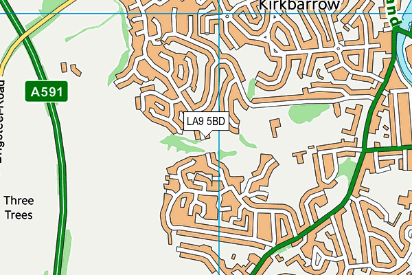 LA9 5BD map - OS VectorMap District (Ordnance Survey)