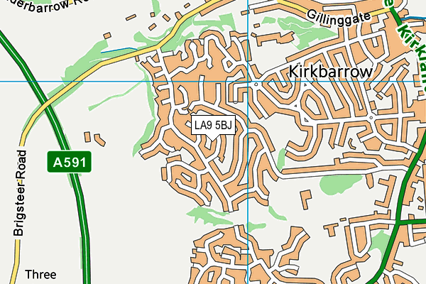 LA9 5BJ map - OS VectorMap District (Ordnance Survey)