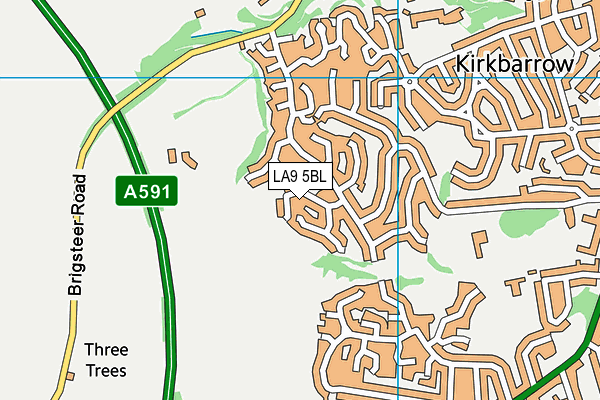 LA9 5BL map - OS VectorMap District (Ordnance Survey)