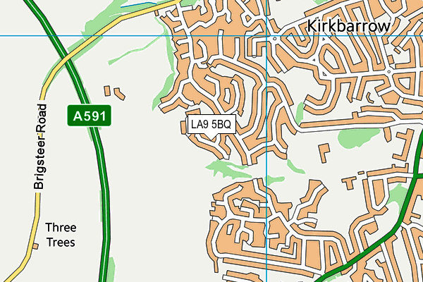LA9 5BQ map - OS VectorMap District (Ordnance Survey)