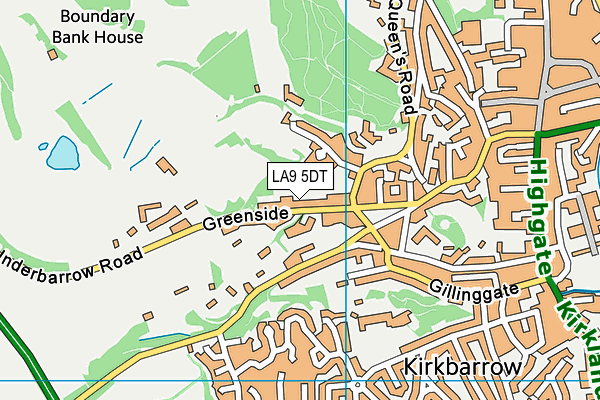 LA9 5DT map - OS VectorMap District (Ordnance Survey)