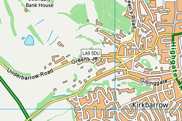 LA9 5DU map - OS VectorMap District (Ordnance Survey)
