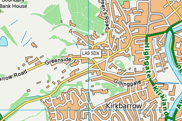 LA9 5DX map - OS VectorMap District (Ordnance Survey)