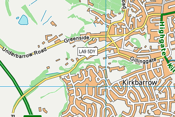 LA9 5DY map - OS VectorMap District (Ordnance Survey)