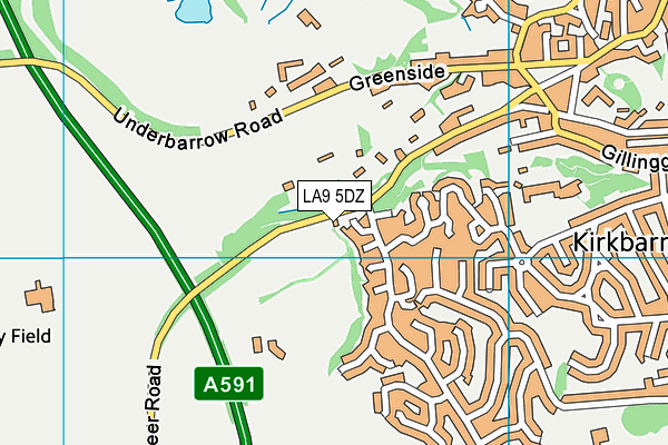 LA9 5DZ map - OS VectorMap District (Ordnance Survey)