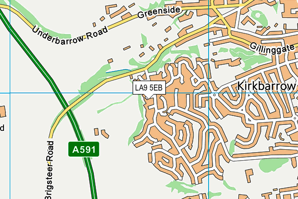 LA9 5EB map - OS VectorMap District (Ordnance Survey)