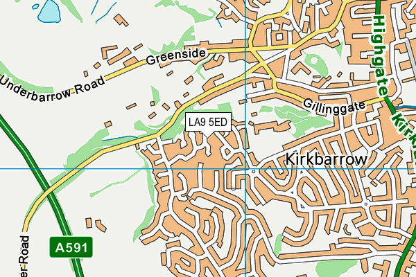 LA9 5ED map - OS VectorMap District (Ordnance Survey)