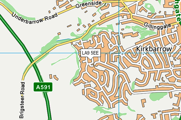 LA9 5EE map - OS VectorMap District (Ordnance Survey)