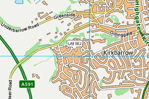 LA9 5EJ map - OS VectorMap District (Ordnance Survey)