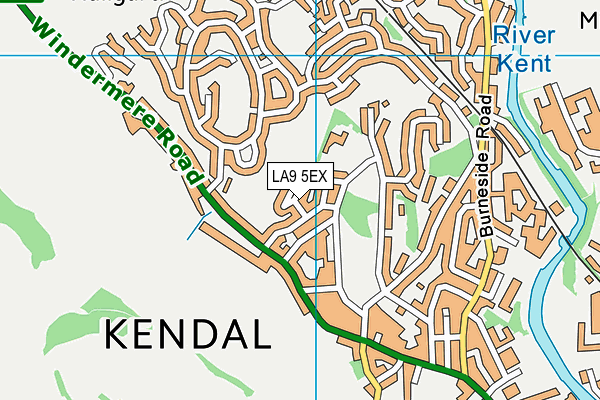 LA9 5EX map - OS VectorMap District (Ordnance Survey)