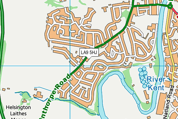 LA9 5HJ map - OS VectorMap District (Ordnance Survey)
