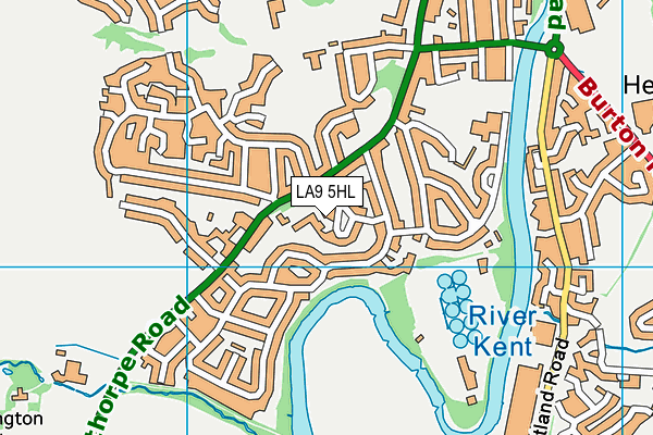 LA9 5HL map - OS VectorMap District (Ordnance Survey)