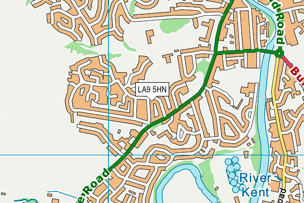 LA9 5HN map - OS VectorMap District (Ordnance Survey)