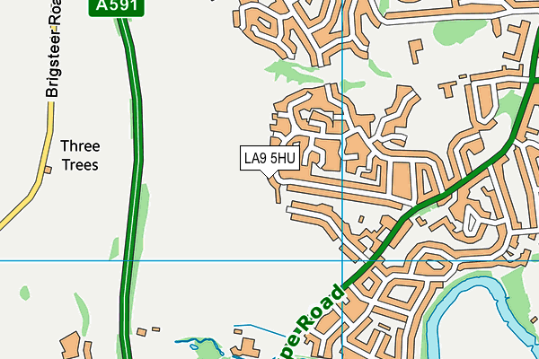 LA9 5HU map - OS VectorMap District (Ordnance Survey)