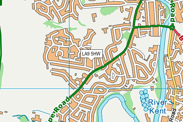 LA9 5HW map - OS VectorMap District (Ordnance Survey)