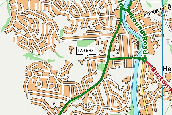 LA9 5HX map - OS VectorMap District (Ordnance Survey)