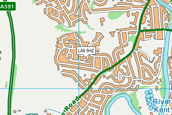 LA9 5HZ map - OS VectorMap District (Ordnance Survey)