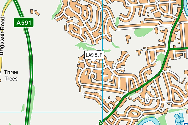 LA9 5JF map - OS VectorMap District (Ordnance Survey)