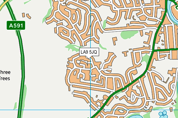 LA9 5JQ map - OS VectorMap District (Ordnance Survey)