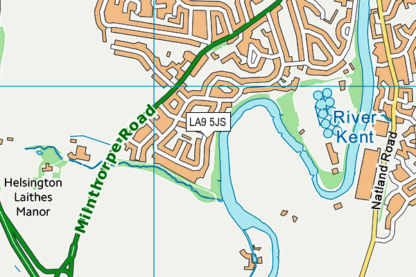 LA9 5JS map - OS VectorMap District (Ordnance Survey)